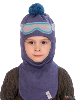 Шапка-шлем  21101-08, цвет джинс,серый, р. 50-52