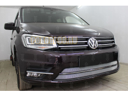 Защита радиатора Volkswagen Caddy 2015- (2 части) chrome низ