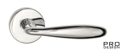 Дверная ручка на круглом основании Fratelli Cattini "DROP" 7-CR полированный хром