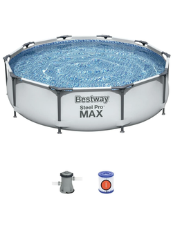 Бассейн Bestway Steel Pro Max (305х76см) фил.-насос 56408#