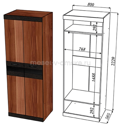 Шкаф Соренто-1 2-х дверный
