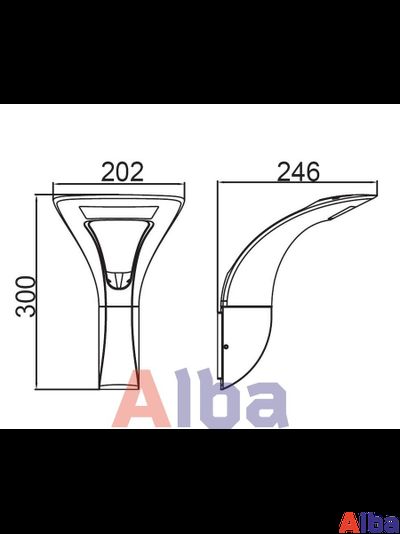 Светильник садово-парковый ANDA W2521S настенный LED