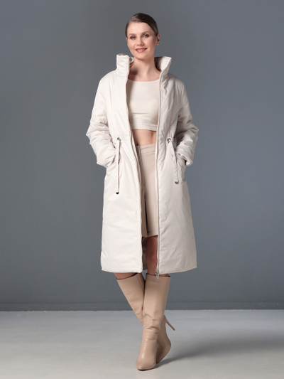 Пальто 25317 слоновая кость