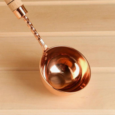 Черпак медный, 0,14л, с ручкой