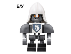 ! Б/У - Lance Bot - Dark Bluish Gray Shoulders, White Helmet, n/a (nex091) - Б/У