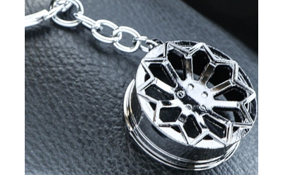 Брелок «Диск D-3» металл, ХРОМ/ТЁМНЫЙ