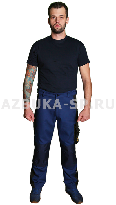 Брюки 2020-ТОМБОЙ®, цв. синий/тёмно-синий