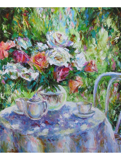 Натюрморт Чай в саду Круглова Светлана