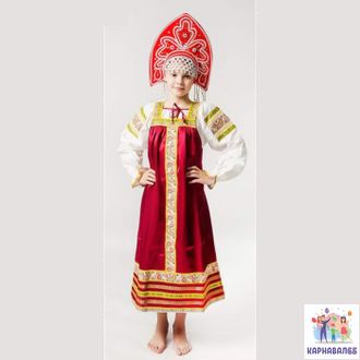 Русско-народный Алёнушка без кокошника 110-116 см. (Залог 1500.00). ПРОКАТ