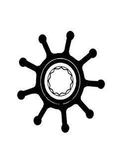 Импеллер помпы охлаждения двигателя Ancor 2045 Ø95x88.5мм 9 лопастей из черного неопрена