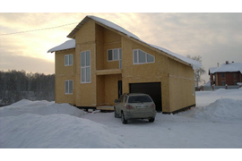 Дом из SIP-панелей с мансардой + гараж [178м²]. (Ленинградская область)