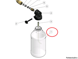 Бачок пенокомплекта 2 л 45 мм к LS10