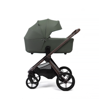 Коляска 3в1 Peppy Monaco Thermo 2026, Green / Зеленый рама Коричневая (Rise)
