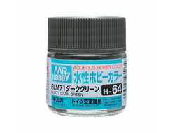 Mr. Hobby: Краска акриловая H64 "RLM71 Dark Green Semi-Gloss"