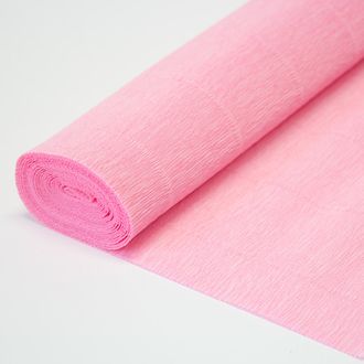 Гофрированная (креп) бумага 180 гр, Италия, цвет розовый, №549