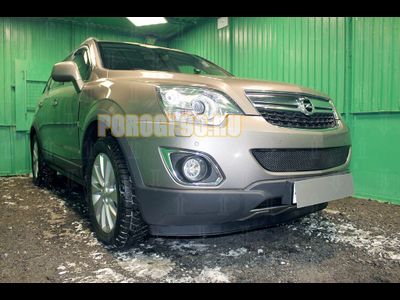Защита радиатора Opel Antara I (рестайлинг) 2010- black низ PREMIUM
