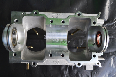 Комплект 2: дополнительный подшипник коленвала в обойме с сальником + обойма с сальником для картера РМЗ-640