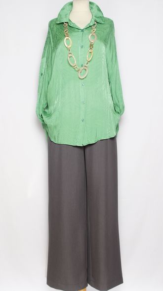 Брюки "Палаццо широкие" серые  р.54