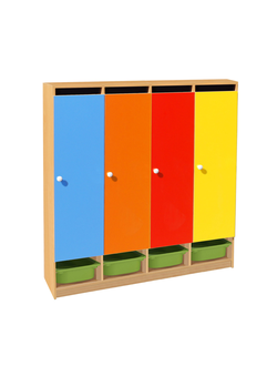 ШКАФ ДЕТСКИЙ ШНД-4-К (ЛДСП) С КОНТЕЙНЕРАМИ