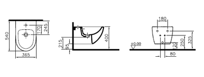 Подвесное биде Sento, 4338B003-1046