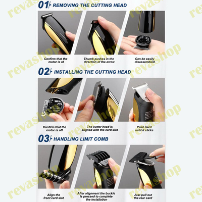 Revashop машинка для стрижки волос-триммер 3 в 1-электрический триммер -уход за волосами-парикмахер