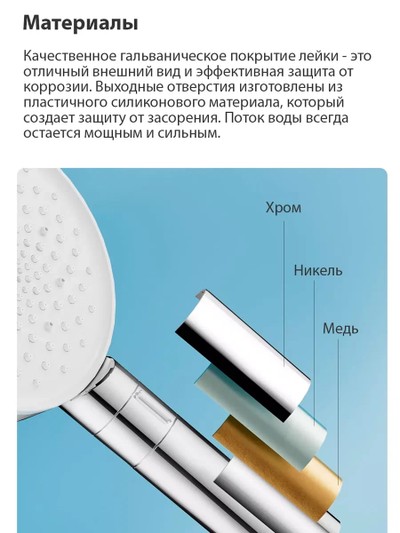 Лейка для душа Xiaomi Mijia Booster Hand Shower MJZYSCHS01DB