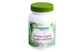 Васака чурна (Vasaka Churnam) Sangam Herbals: респираторные заболевания: бронхит, астма, мокрый кашель - 100 г.