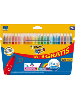 Фломастеры BIC KID COULEUR, 18+6 цветов,  841803