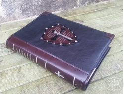 обложка для книги, подарок руководителю, обложка из натуральной кожи для старинной книги