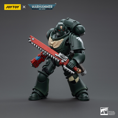 Сержант-интерцессор Темных Ангелов (Warhammer 40k) - КОЛЛЕКЦИОННАЯ ФИГУРКА 1/18 Dark Angels Intercessors Sergeant Caslan (JT4966) - JOYTOY