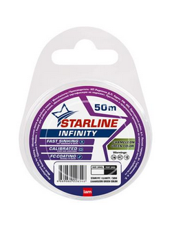 Леска STARLINE INFINITY монофильная  50м d-0,148мм, хамелеон зеленый