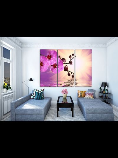 Модульная картина &quot;Нежная орхидея&quot;