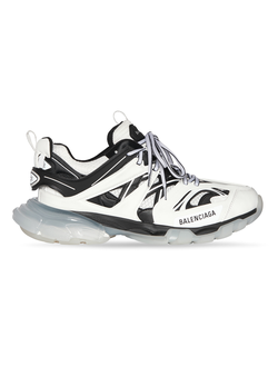 Balenciaga WOMEN'S TRACK TRAINERS CLEAR SOLE IN WHITE бело-черные женские