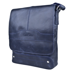 Кожаная мужская сумка Melazzo Premium blue (арт. 5073-19)