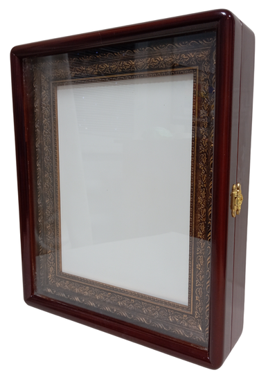 Киот "Антик" деревянный с багетной рамой "под золото" для иконы формата 22х28см