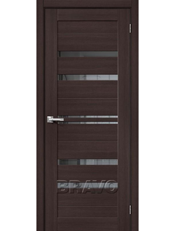 Межкомнатная дверь с экошпоном Браво-30 Wenge Melinga/Mirox Grey