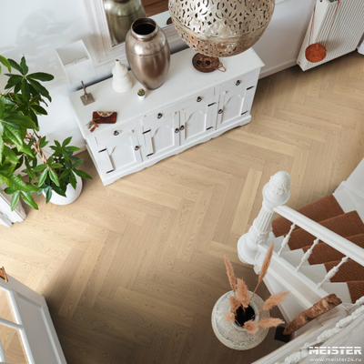 Паркетная доска PS 500 Meister Дуб гармония Простой 8817 в интерьере