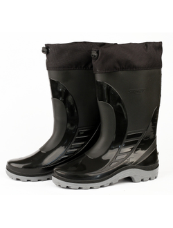 Сапоги ПВХ (SARDONIX) мужские черные с надставкой