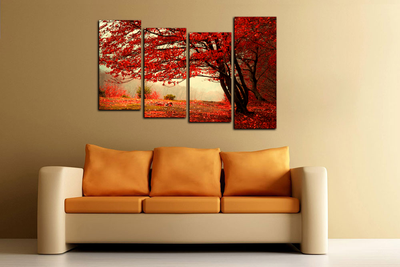 Модульная картина "Алое дерево"