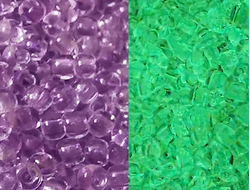 Toho 11/0 2724 Glow In The Dark - Dark Pink/Green Pink / Светящийся в темноте розовый/салатовый