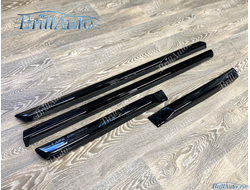 Молдинги Toyota Land Cruiser 200 узкие черные