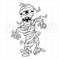 штамп мумия в хеллоуинскую ночь