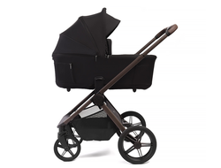 Коляска 3в1 Peppy Soho, Black / Черная, рама Шоколад (Peppy First)