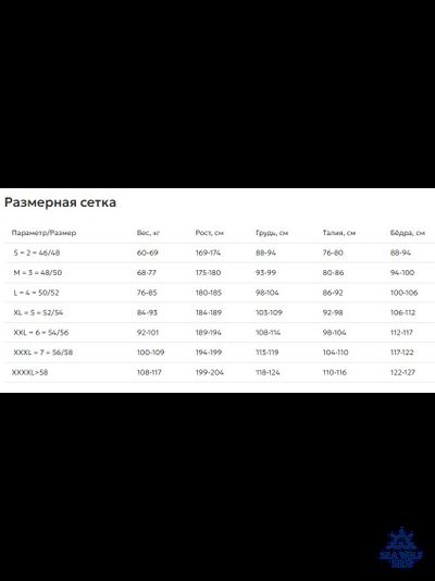 Гидрокостюм неопрен 7мм Scorpena Apnea F1 р.XXL-54/56