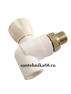 Кран пп PPRC угловой 20x1/2 Valfex для радиатора