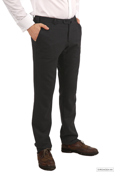 Мужские классические шерстяные брюки темно-серые, Германия, немецкие