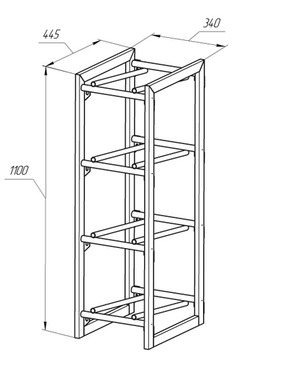 Стеллаж для 4 бутылей