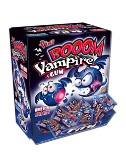 Карамель леденцовая с жеват. резинкой Fini "Вампиры" 5гр х 200шт