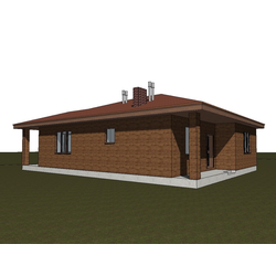 Одноэтажный дом с тремя спальнями 107м² (S71)