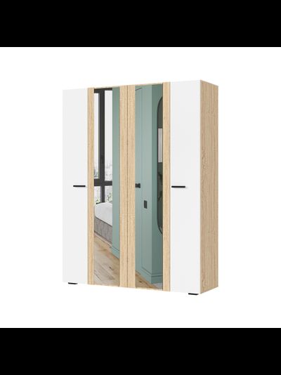 Санса ШК-04 Шкаф 4-х створчатый Сонома/Белый